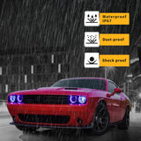 Vland RGB LED Headlights For Dodge Challenger Halogen Models 2015-2024