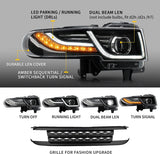 Vland LED Headlights With Grille For Toyota Fj Cruiser 2006-2022