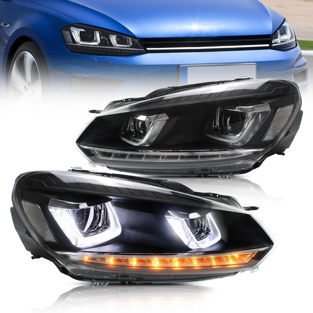 Vland LED Headlights For Golf Mk6 2009-2014 Halogen Models (Europe is 2008-2012)