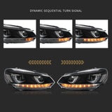 Vland LED Headlights For Golf Mk6 2009-2014 Halogen Models (Europe is 2008-2012)