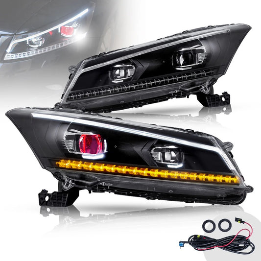 Vland LED Headlights For 2008-2012 Honda Accord Sedan (Not For 2-Door Coupe)