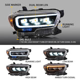 Vland LED Matrix Projector Headlights for Toyota Tacoma N300 2015-2023