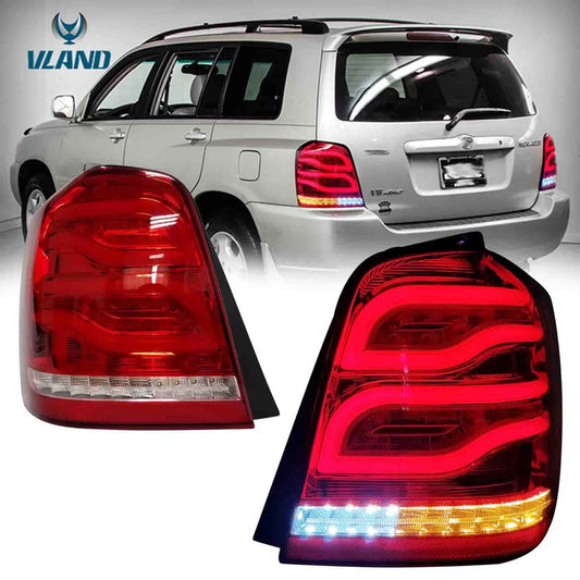 Vland LED Tail Lights Fit Toyota Highlander Rear Lamps Assembly 2001-2007