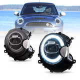 Vland LED Dual Beam Projector Headlights Black for 07-15 Mini Cooper (R55 R56 R57 R58 R59)