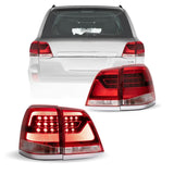 Vland LED Tail Lights for 2008-2015 Toyota Land Cruiser 200 Series with Amber Turn Signal