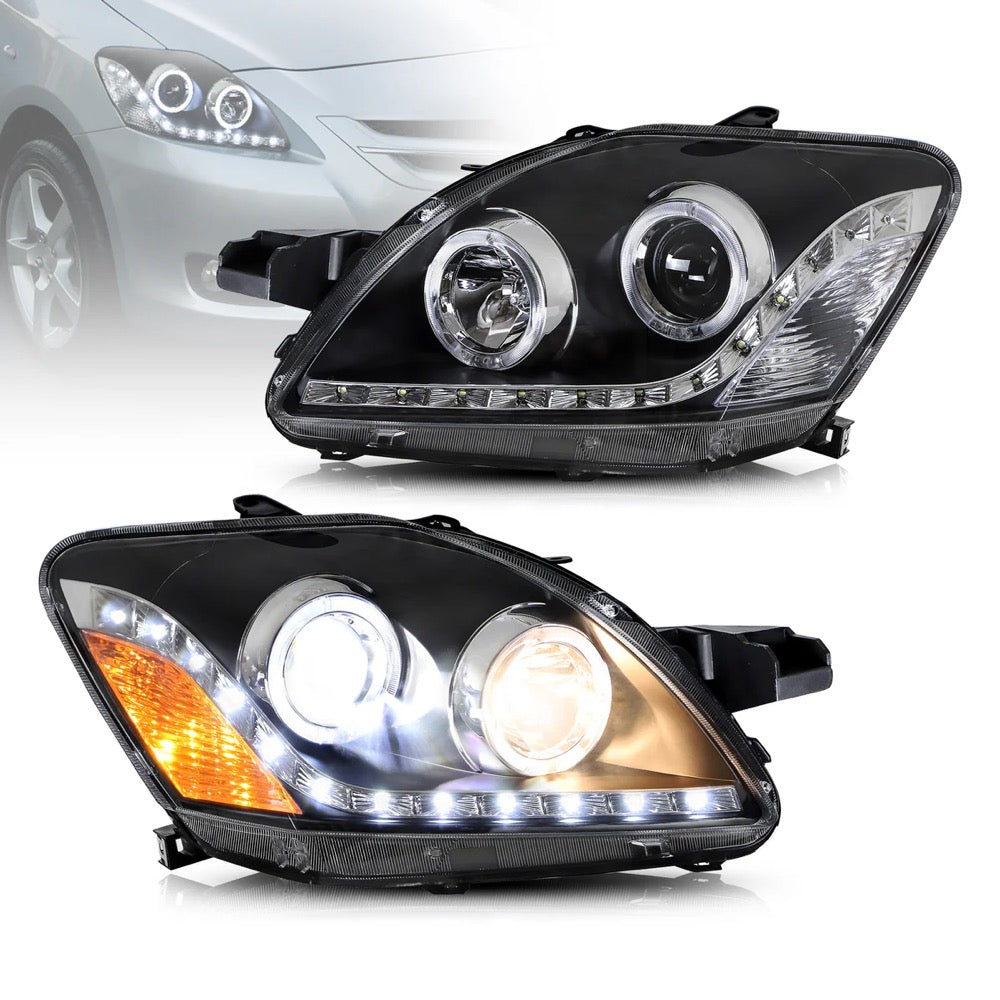 Vland LED Projector Headlights For Toyota Yaris sedan 2006-2012 Front lights assembly