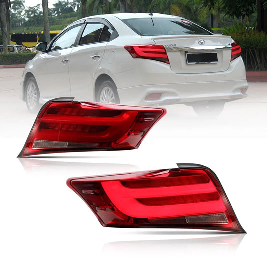 Vland LED Tail Lights with Amber Turn Signal for 13-22 Toyota Vios 3rd Gen (XP150 NCP150)