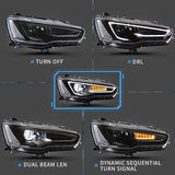 Vland LED Headlights Fit Mitsubishi Lancer /evo x 2008-2017