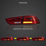 Vland LED Tail Lights Mitsubishi Lancer & EVO X Tail Lights With Sequential Turn Signal 2008-2017