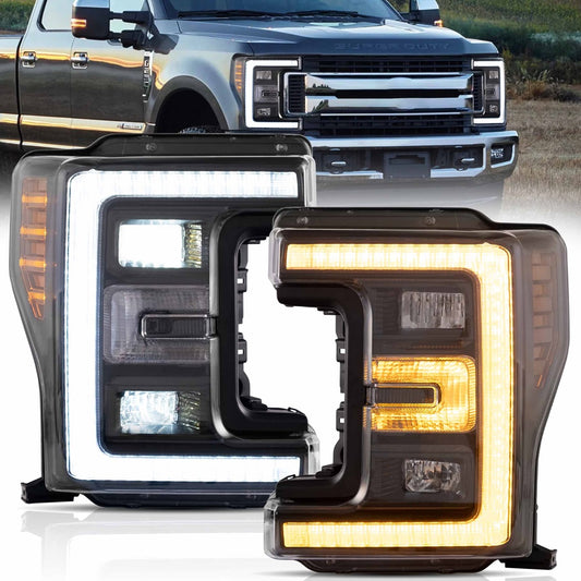 Vland Full LED Headlights Fit for Ford F250 F350 F450 Super Duty 20-22