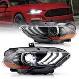 Vland LED Headlights For Ford Mustang Front Lights Assembly 2018-2023