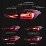 Vland LED Tail Lights for Hyundai Elantra Sedan & Coupe (2011-2015) Aftermarket Rear Lamps