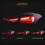 Vland LED Tail Lights for Hyundai Elantra Sedan & Coupe (2011-2015) Aftermarket Rear Lamps