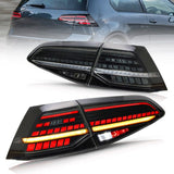 Vland LED Tail Lights Volkswagen Golf MK7 MK7.5 Hatchback  Tail Lights with Sequential Turn Signal 2014-2020VW