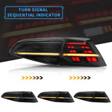 Vland LED Tail Lights Volkswagen Golf MK7 MK7.5 Hatchback  Tail Lights with Sequential Turn Signal 2014-2020VW