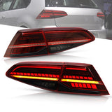 Vland LED Tail Lights Volkswagen Golf MK7 MK7.5 Hatchback  Tail Lights with Sequential Turn Signal 2014-2020VW