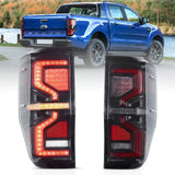 Vland LED Upgrade Tail Lights with Amber Sequential Turn Signal, Fit for Ford Ranger 12-22 (Not Fit for US Models)