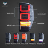 Vland LED Tail Lights with Sequential Turn Signal for Ford Ranger 1st Gen (T6/P375) (2012-2022, Not for US Models)