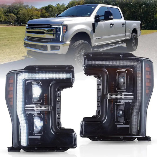 Vland LED Projector Upgrade Headlights Fit for Ford F250 F350 F450 F550 Super Duty 17-19