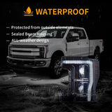 Vland LED Projector Upgrade Headlights Fit for Ford F250 F350 F450 F550 Super Duty 17-19