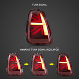 Vland LED Tail Lights With Amber Sequential Turn Signal for 07-13 Mini R Series 2nd Gen (R56 R57 R58 R59) Mini Cooper