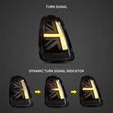 Vland LED Tail Lights With Amber Sequential Turn Signal for 07-13 Mini R Series 2nd Gen (R56 R57 R58 R59) Mini Cooper